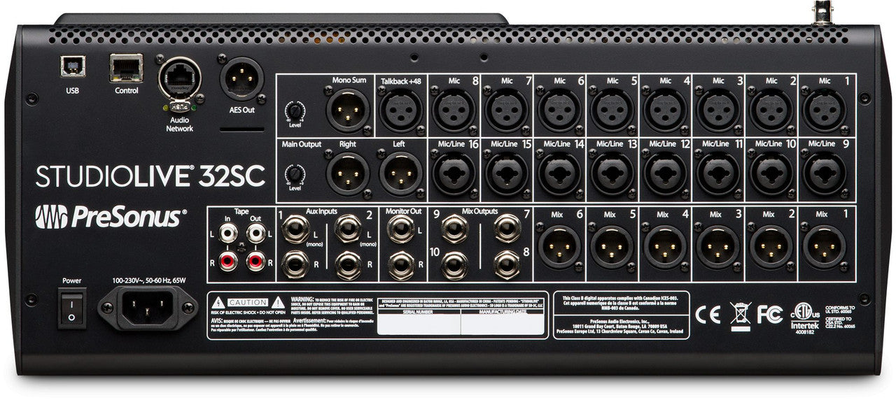 PreSonus StudioLive 32SC 32-channel digital mixer and USB audio interface