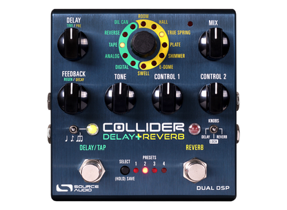 Source Audio Collider Delay + Reverb effects pedal