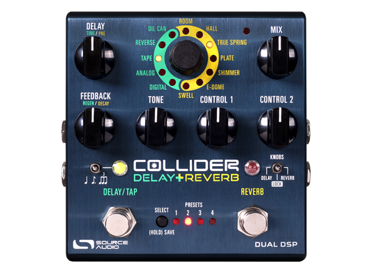 Source Audio Collider Delay + Reverb effects pedal