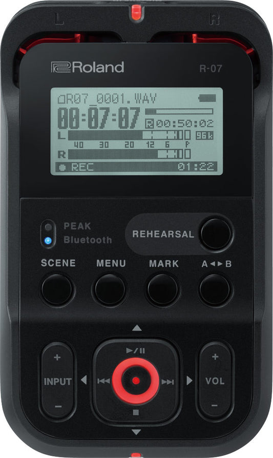Roland R-07 High-Resolution Audio Recorder Black