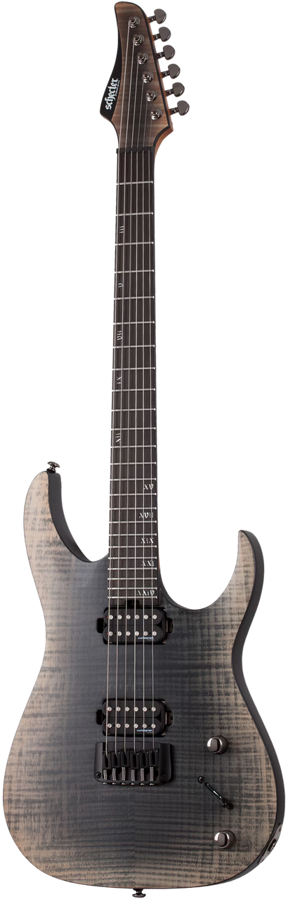 Schecter Banshee Mach-6 Fallout Burst 1410 Guitar open box