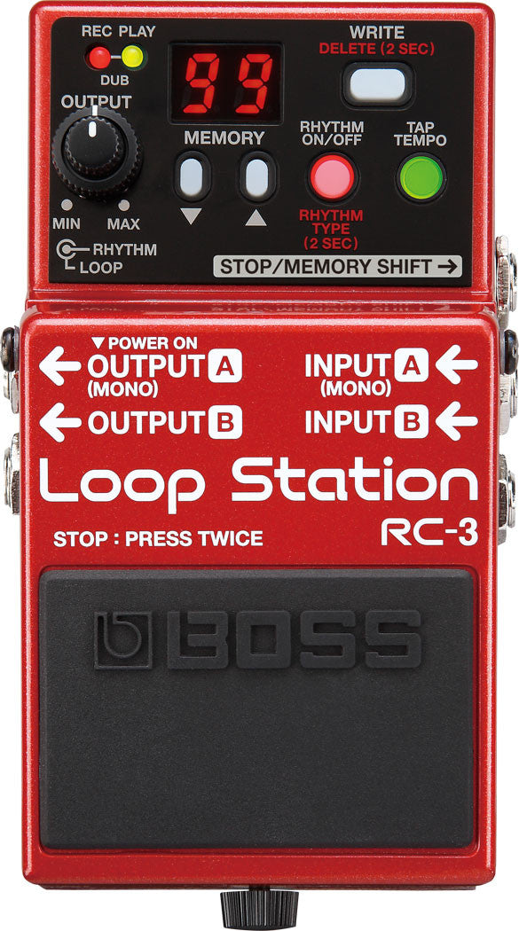 Boss RC‑3 Loop Station Stompbox Looper Guitar Effects