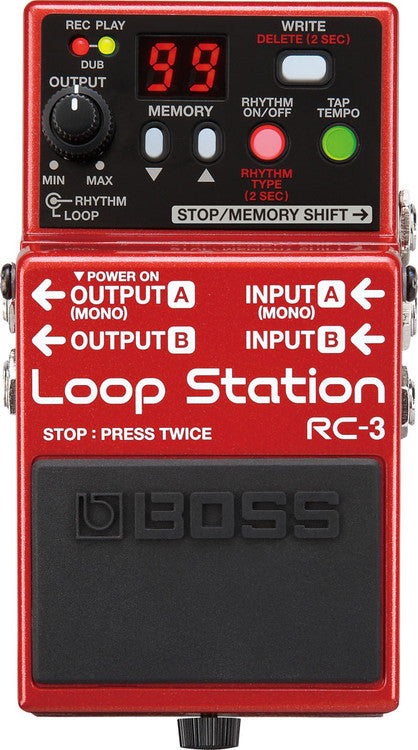 Boss RC‑3 Loop Station Stompbox Looper Guitar Effects