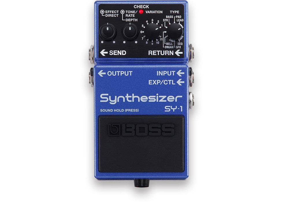 Boss SY-1 synthesizer guitar bass polyphonic pedal