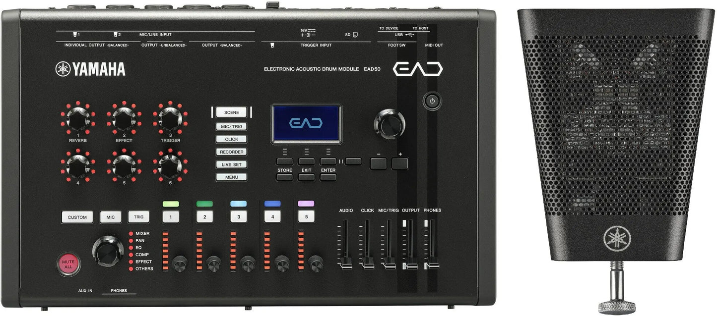 Yamaha EAD50 Advanced Electronic Acoustic Drum Module Stereo Condenser Microphone/Trigger
